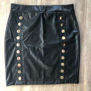 Black “leather” skirt
